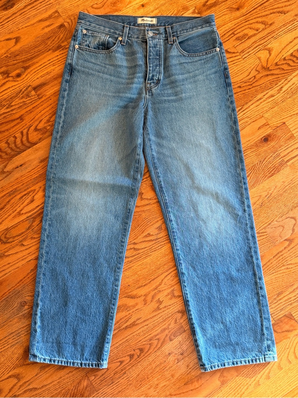 Madewell Low Slung Straight Jeans Size 28 Medium Wash Denim